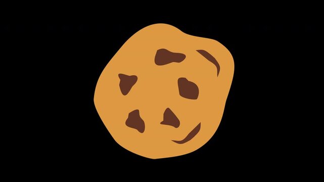minimalist chocolate chip cookie illustration