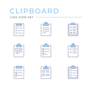 Set color line icons of clipboard