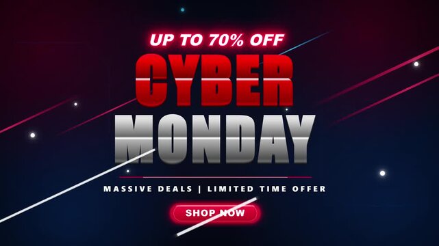 Cyber monday sale promo, up to 70% off, limited time offer