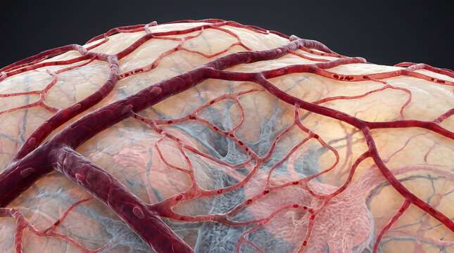 Human Retina Blood Vessel Network Scientific Medical Microscopy Retinal Microvasculature