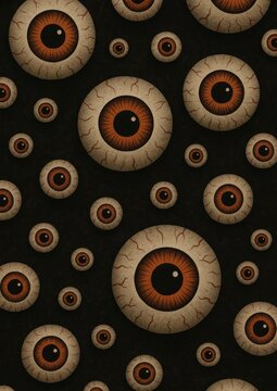Surreal eyes pattern wallpaper.