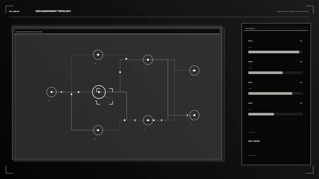 Military Replenishment Topology HUD Seamless Loop