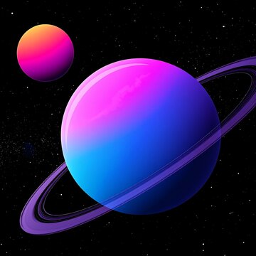 Abstract digital art spheres with vibrant neon glow.