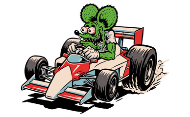 Fototapeta premium Build for speed. Car print design for t shirt print, poster, sticker. Legend race racing club