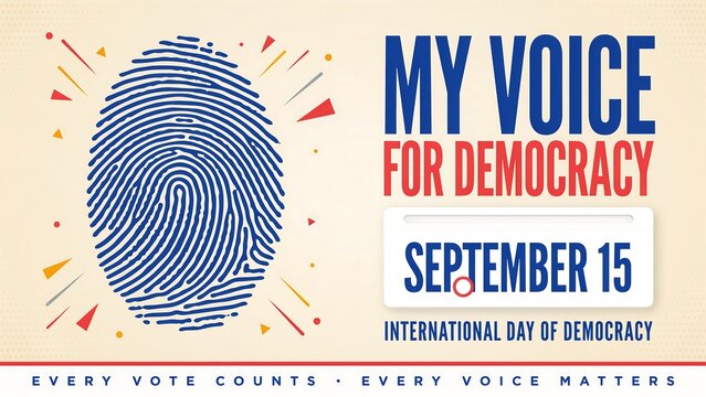 My voice for democracy international day poster design