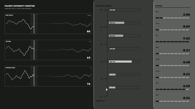 Space Communication Status HUD Interface