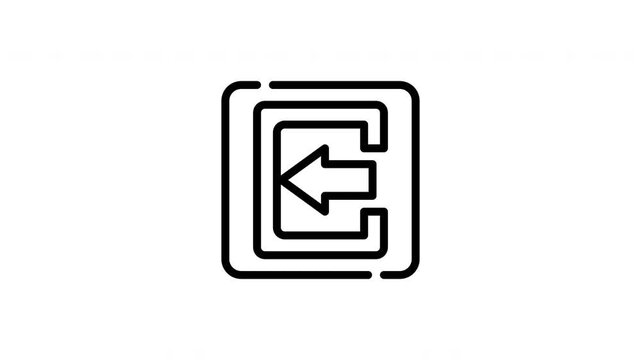 Design tool left arrow icon in a square, perfect for web and mobile interfaces, directional purposes, and navigation designs.

