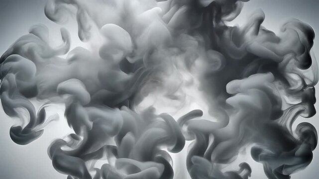 Mesmerizing video of swirling smoke clouds revealing intricate patterns in a captivating artistic motion