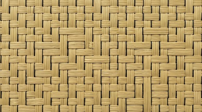 Natural Woven Bamboo Texture Background Pattern