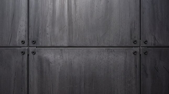 Dark Industrial Metal Plates Texture Background with Screws