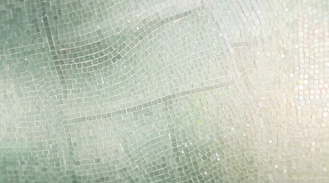 Pale Green Mosaic Tile Texture Background