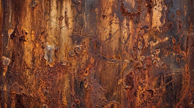 Rusted Metal Surface with Grunge Weathered Texture