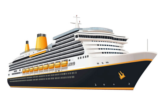 Cruise ship docked at harbor with passengers and crew preparing for departure