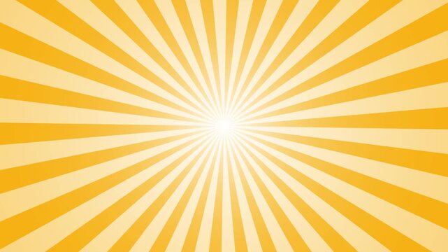 Vibrant orange and yellow sunburst motion background, retro comic Yellow sunburst animation background, Yellow Retro Pop Art Sunburst Comic Motion Video Background, Bright yellow sunburst light 