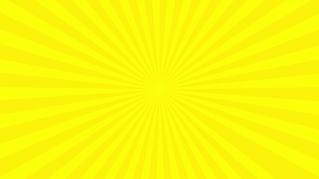Vibrant orange and yellow sunburst motion background, retro comic Yellow sunburst animation background, Yellow Retro Pop Art Sunburst Comic Motion Video Background, Bright yellow sunburst light 