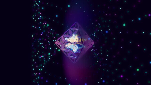looped 3d animation of a vortex of astral energy of a meditating saint inside the crystal pyramid	