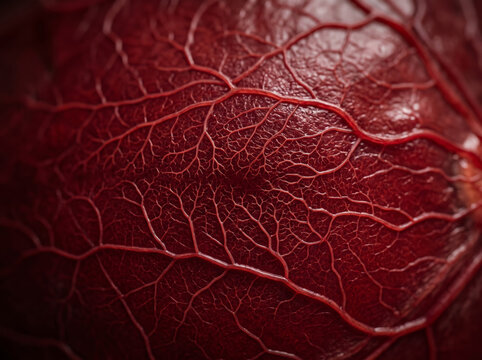Macro View Of Vascular Microcapillary Tissue Network In Eye Retina