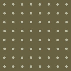 Subtle polka dot pattern with a muted olive green background and light gray circles © Syaima Levantine