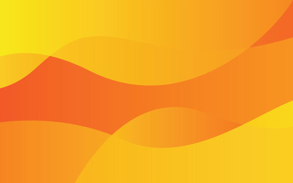 Abstract Orange and Yellow Flowing Wave Gradient Background