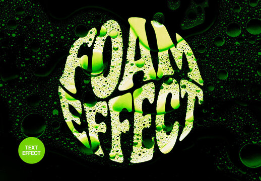 Foam Distortion Text Effect For Poster And Branding Design