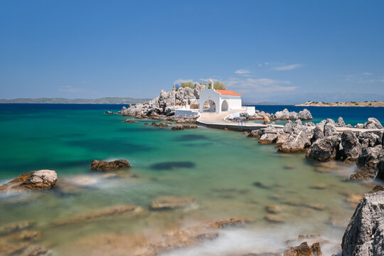 Chapel Saint Isidore of Sykiad taken with neutral density filters
