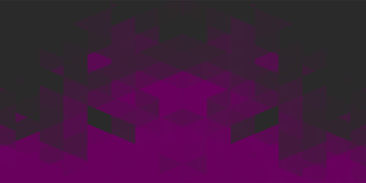 Abstract dark purple and charcoal grey geometric background featuring pixelated triangle mosaic patterns. Modern minimalist tech backdrop for luxury corporate presentations and digital design.