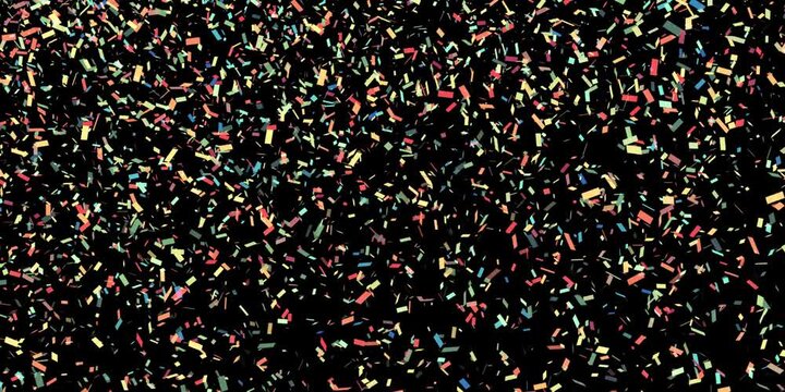 Vertical confetti glow burst pack. 3D render. Four glowing confetti explosions rising upward in vertical format.