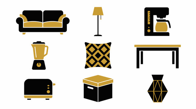 Modern flat design vector icon set for web and mobile app UI development and digital interfaces
