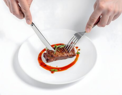 テーブルマナーを丁寧に学ぶ食事シーン