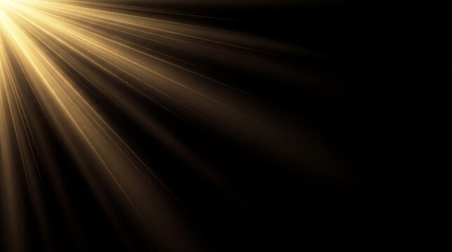 Dramatic golden light rays bursting through dark clouds for powerful background effect