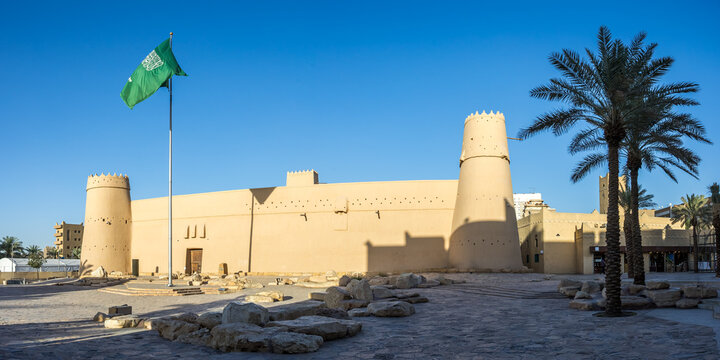 Riyadh Al Masmak Palace royal fortress in the historic old town panorama in Riyadh, Saudi Arabia