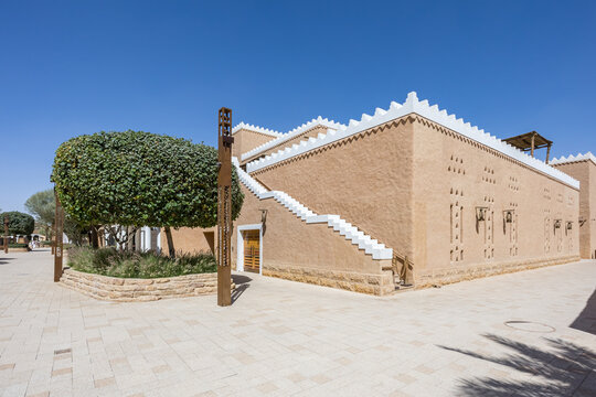 Riyadh traditional buildings made of clay in the historic district of At-Turaif UNESCO World Heritage site in Riyadh, Saudi Arabia