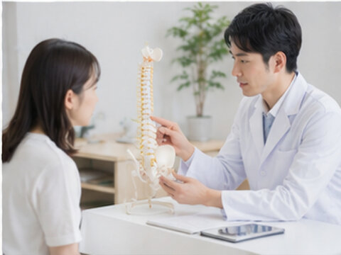 腰痛,腰の痛み,腰,背中,慢性腰痛,急性腰痛,ぎっくり腰,坐骨神経痛,椎間板ヘルニア,腰椎,腰椎症,腰部,痛み,筋肉痛,肩こり,姿勢,猫背,デスクワーク,長時間座る,立ち仕事,運動不足,ストレッチ,マッサージ,整体,整骨院,接骨院,整形外科,リハビリ,理学療法,理学療法士,医師,患者,日本人男性,日本人女性,中高年,シニア,健康,ヘルスケア,セルフケア,腰痛対策,腰痛予防,コルセット,湿布,運動,