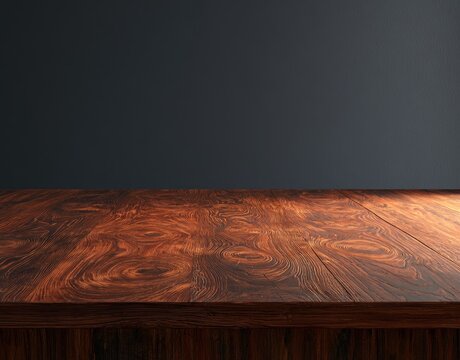 Richly textured wooden surface with a dark, subtly lit background