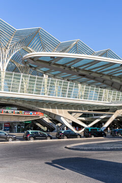 Lisbon Lisboa Oriente bus and train station modern architecture by Santiago Calatrava in Lisbon, Portugal