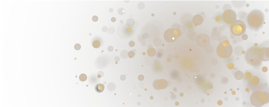 Warm golden bokeh lights and luminous blurred particles create an elegant festive atmosphere, perfect for luxury advertising, Christmas and New Year banners, invitations, celebration graphics