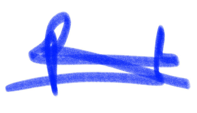 blue scribble crayon brush stroke isolated on transparent background