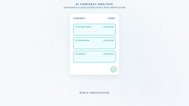 AI contract analysis, contract analysis, contract review, legal document analysis, legal document review, contract automation, legal technology, legal tech, artificial intelligence, motion video