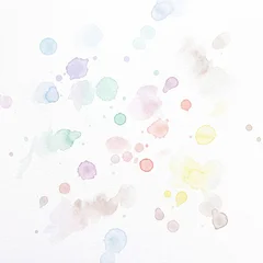 Soft pastel watercolor spots and splashes on white paper create a light abstract background for invitations, stationery, packaging, branding, posters, textiles, and creative designs. © Natalia