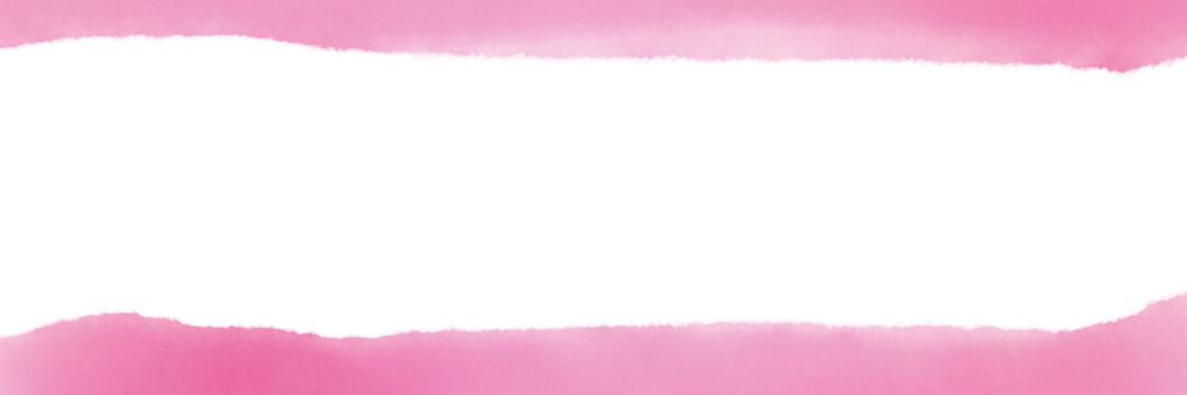 Soft pastel pink grunge frame border element with torn edges. PNG graphic for elegant modern headers, gentle romantic banners, and aesthetic layouts.
