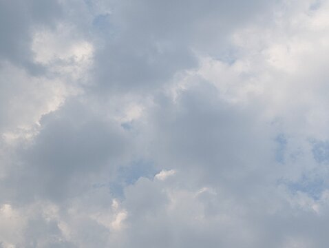 A beautiful view of a cloudy sky with soft white clouds and patches of blue.