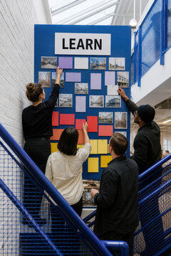 Retrospective Learning Wall for Agile Team Reflection Project Lessons Continuous Improvement Knowledge Sharing and