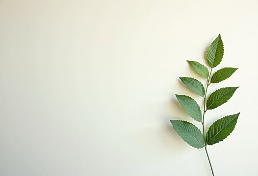 Minimal leaf imprint backdrop