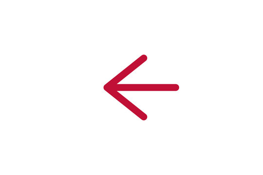 Gradient back arrow tail icon. Isolated transparent PNG UI icon overlay for Photoshop and video.