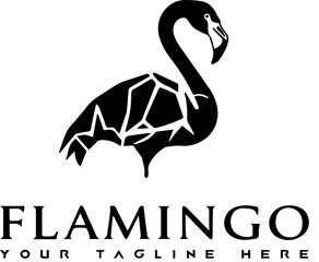 Naklejka premium flamingo silhouette vector illustration
