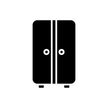 Two Door Wardrobe Furniture Icon for Home Storage