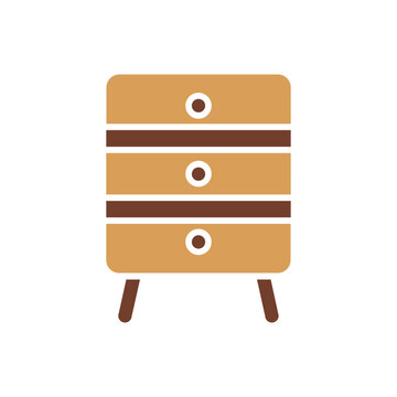 Vintage Chest of Drawers Furniture Icon