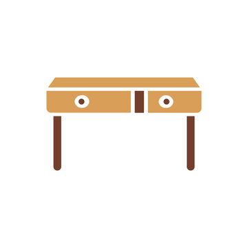 Wooden Console Table Furniture Icon for Home Interior