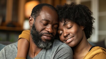 Obraz premium Celebrating moments of love between two people in cozy, warm home surroundings