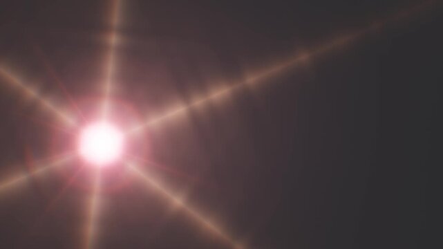 Realistic digital lens flare effect with bright light streaks